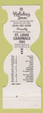 Matchbook Cover - St Louis Cardinals Football 1984 Holiday inn Bridgeton MO