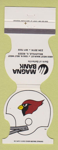 Matchbook Cover - St Louis Cardinals Football Bank Belleville IL 1987
