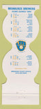 Matchbook Cover - Milwaukee Brewers Baseball Sheds Waukesha WI 1984