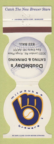Matchbook Cover - Milwaukee Brewers Baseball Doubleday's Eau Claire WI 1986