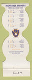 Matchbook Cover - Milwaukee Brewers Baseball Muni Credit Union Milwaukee WI 1986