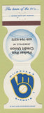 Matchbook Cover Milwaukee Brewers Baseball Parker Pen Credit Janesville WI 1982
