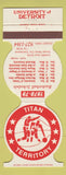 Matchbook Cover - University of Detroit MI Titans 1978