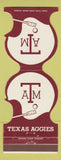 Matchbook Cover - Texas A&M Aggies Football 1978 Bank College Station TX