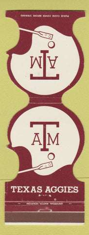 Matchbook Cover - Texas A&M Aggies Football 1978 Bank College Station TX