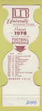 Matchbook Cover - Texas A&M Aggies Football 1978 Bank College Station TX