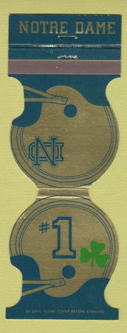 Matchbook Cover - Notre Dame Irish Football Summit Club South Bend IN 1984