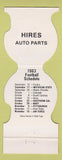 Matchbook Cover - Notre Dame Irish Football Hires Auto Parts 1983