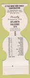Matchbook Cover - Atlanta Falcons Football Ettco Wire Brooklyn NY 1979 TAPED