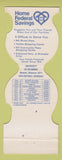 Matchbook Cover - University of Delaware Blue Hens Football Bank Newark DE 1979