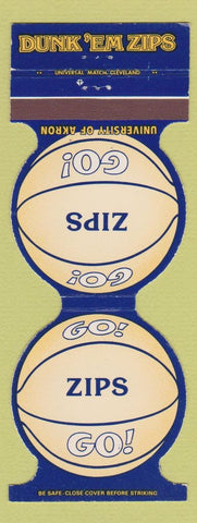 Matchbook Cover - Akron Zips Basketball OH Firestone Bank 1977