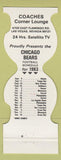 Matchbook Cover - Chicago Bears Football 1983 Coaches Corner Las Vegas NV