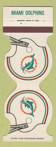 Matchbook Cover - Miami Dolphins Football Bank Martin County 1980