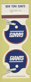 Matchbook Cover - New York Giants Football Whistle Stop 1980
