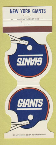 Matchbook Cover - New York Giants Football Whistle Stop 1980