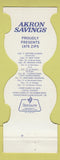 Matchbook Cover - Akron Zips Football OH Savings Bank 1979