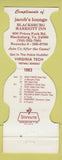 Matchbook Cover - Virginia Tech Hokies Football Marriott Blacksburg VA 1983