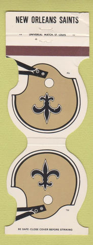 Matchbook Cover - New Orleans Saints Football 1982 WJTV Jackson MS WEAR