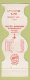 Matchbook Cover - Arkansas Razorbacks Football 1973 Bank Lepanto AR WEAR