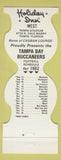 Matchbook Cover - Tampa Bay Buccaneers Football 1982 Holiday Inn Tampa FL