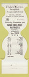 Matchbook Cover - New England Patriots Football 1983 Bank Westerly RI