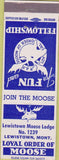 Matchbook Cover - Matchbook Cover Moose Lodge Lewistown MN
