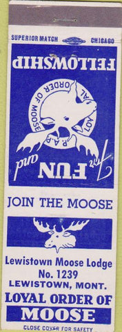 Matchbook Cover - Matchbook Cover Moose Lodge Lewistown MN