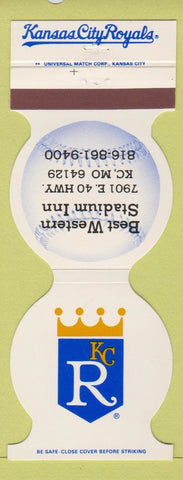 Matchbook Cover - Kansas City Royals Baseball Best Western MO 1986