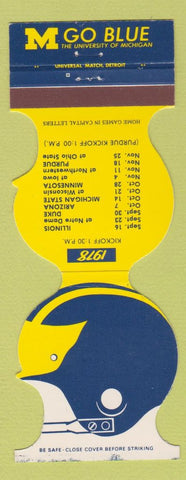 Matchbook Cover - Michigan Wolverines Football 1978 1979 Haab's Ypslanti MI