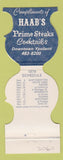 Matchbook Cover - Michigan Wolverines Football 1978 1979 Haab's Ypslanti MI