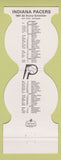 Matchbook Cover - Indiana Pacers Basketball St Moritz Steak Indianapolis IN 1981