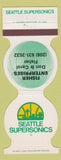 Matchbook Cover - Seattle Sonics Basketball Fisher Enterprises 1981