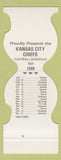 Matchbook Cover - Kansas City Chiefs Football 1980