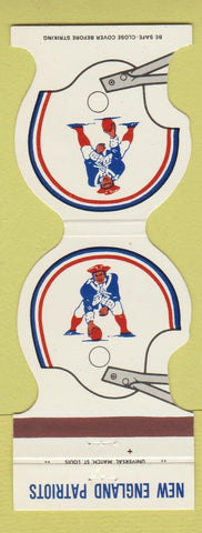 Matchbook Cover - New England Patriots Football 1980 Franklin NH Bank