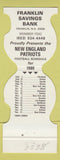 Matchbook Cover - New England Patriots Football 1980 Franklin NH Bank