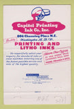 Matchbook Cover - Capico Printing Inks Washington DC 40 Strike