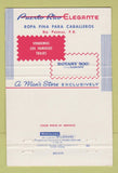 Matchbook Cover - Puerto Rico Elegante Men's Clothes Rio Piedras 40 Strike