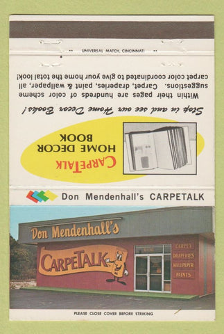Matchbook Cover - Don Mendenhall's Carpet  40 Strike