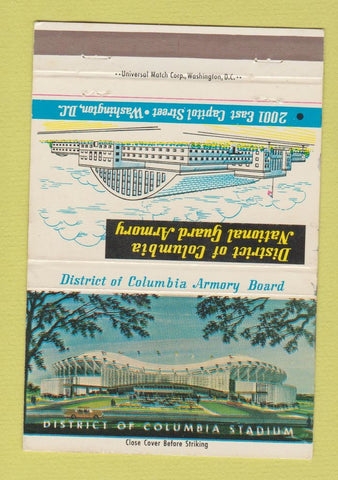 Matchbook Cover - Washington DC Football Stadium National Guard Armory 40 Strike