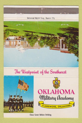 Matchbook Cover - Oklahoma Military Academy Claremore OK WEAR 40 Strike