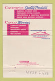 Matchbook Cover - Cavco Custom Homes Frederick MD Cavetown 40 Strike