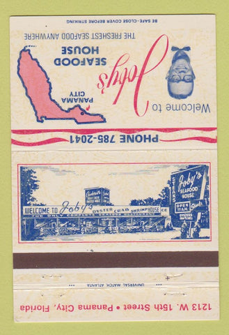 Matchbook Cover - Toby's Seafood House Panama City FL 40 Strike