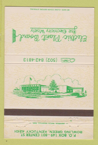 Matchbook Cover - Electric Plant Board Bowling Green KY 40 Strike