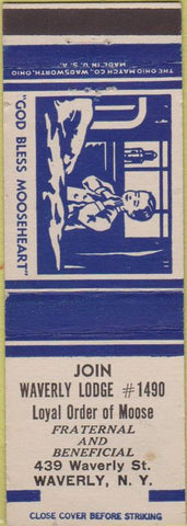 Matchbook Cover - Matchbook Cover Moose Lodge Waverly NY