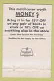 Matchbook Cover - Trail Boss Western Clothes Eufaula TX 40 Strike