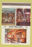 Matchbook Cover - Obie Miller's Steak House Lancaster PA 40 Strike