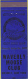 Matchbook Cover - Matchbook Cover Moose Lodge Waverly NY dark blue