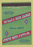 Matchbook Cover - Heintz Steel St Louis MO SAMPLE 40 Strike