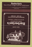 Matchbook Cover - Barberian's Steak House Toronto ON 40 Strike
