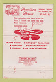 Matchbook Cover - Hamilton House Restaurant Hot Springs AR 40 Strike